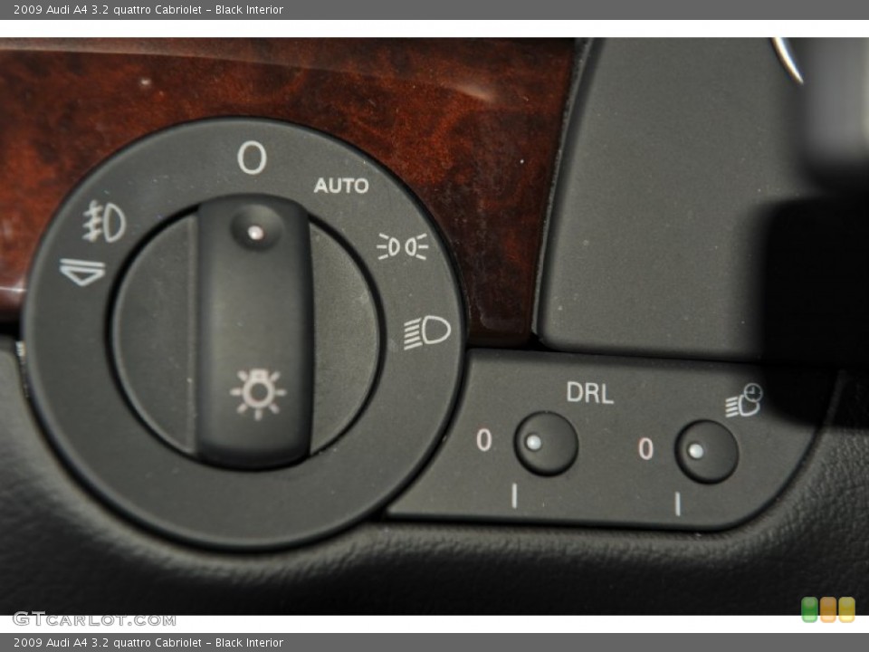 Black Interior Controls for the 2009 Audi A4 3.2 quattro Cabriolet #53997551
