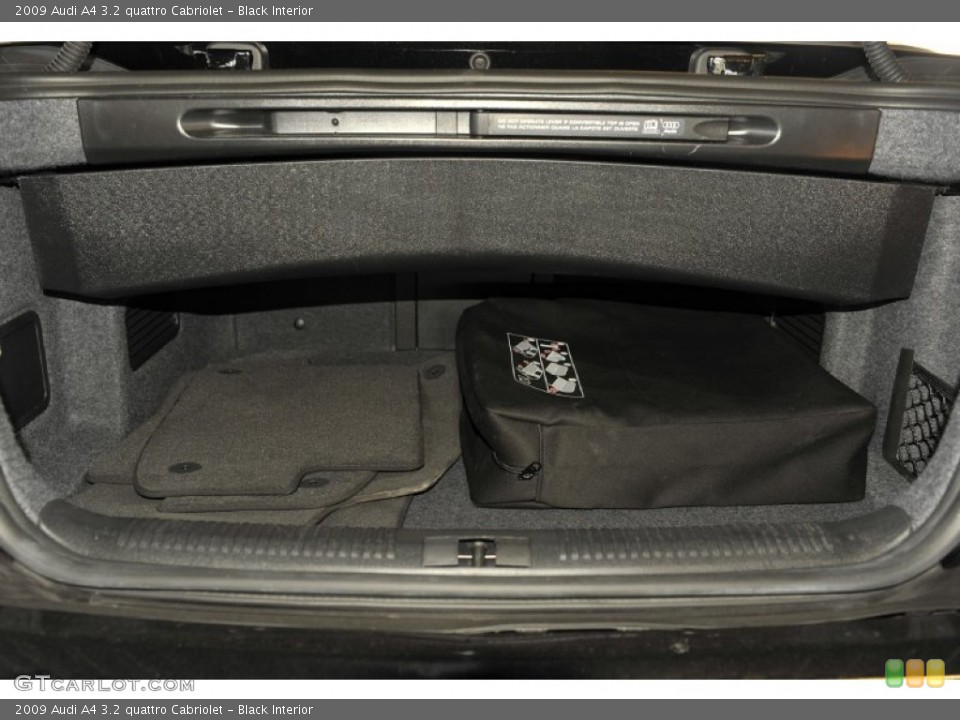 Black Interior Trunk for the 2009 Audi A4 3.2 quattro Cabriolet #53997602
