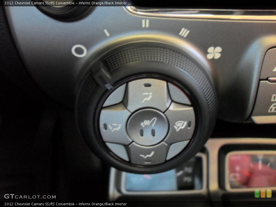 Inferno Orange/Black Interior Controls for the 2012 Chevrolet Camaro SS/RS Convertible #53997827