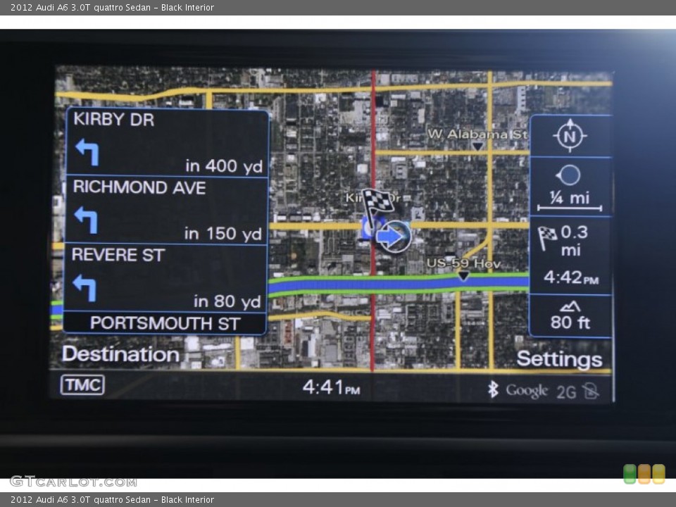 Black Interior Navigation for the 2012 Audi A6 3.0T quattro Sedan #53997857