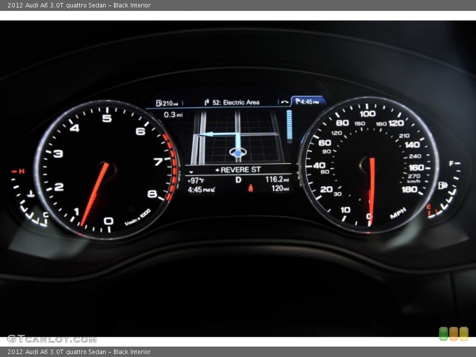 Black Interior Gauges for the 2012 Audi A6 3.0T quattro Sedan #53997944