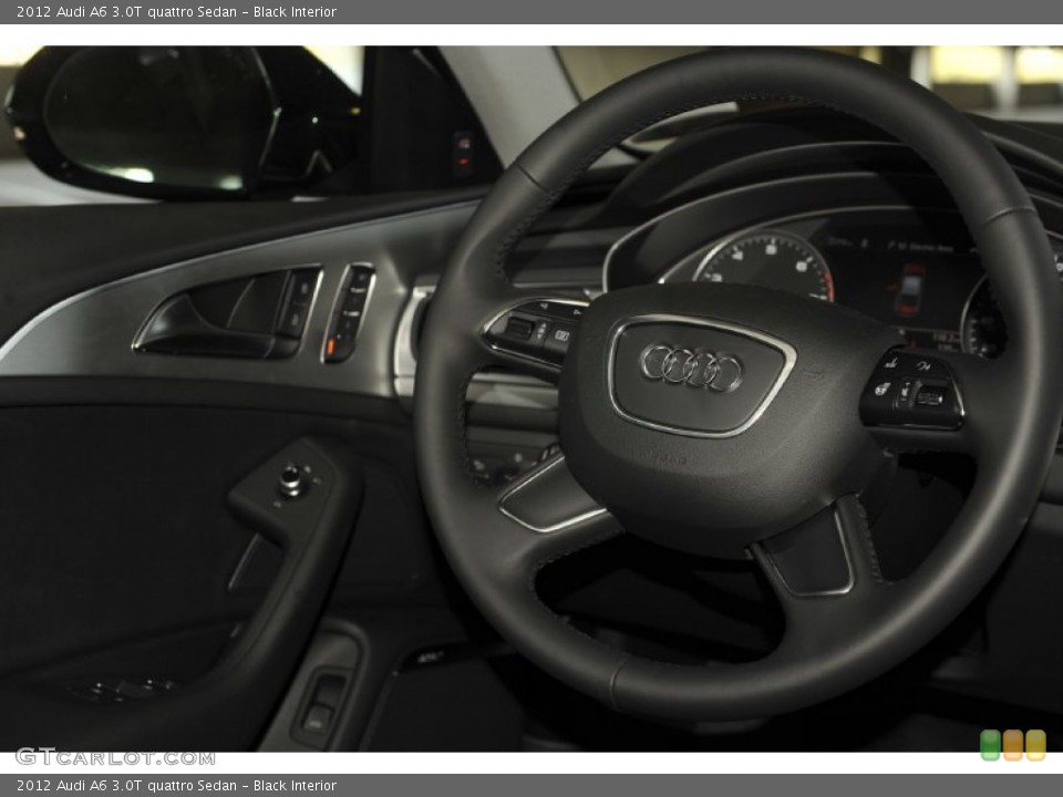 Black Interior Steering Wheel for the 2012 Audi A6 3.0T quattro Sedan #53998084