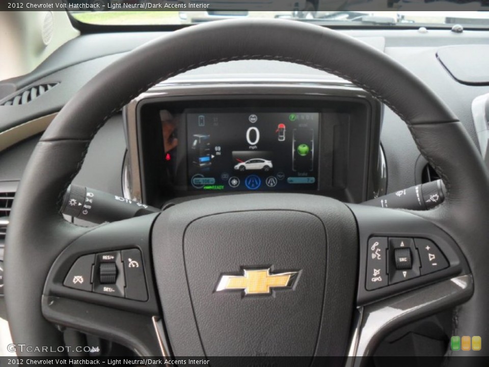 Light Neutral/Dark Accents Interior Steering Wheel for the 2012 Chevrolet Volt Hatchback #53998124