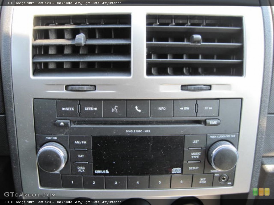 Dark Slate Gray/Light Slate Gray Interior Controls for the 2010 Dodge Nitro Heat 4x4 #54001160