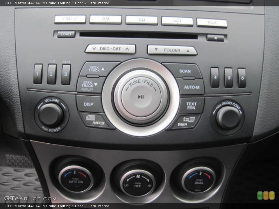 Black Interior Controls for the 2010 Mazda MAZDA3 s Grand Touring 5 Door #54001871