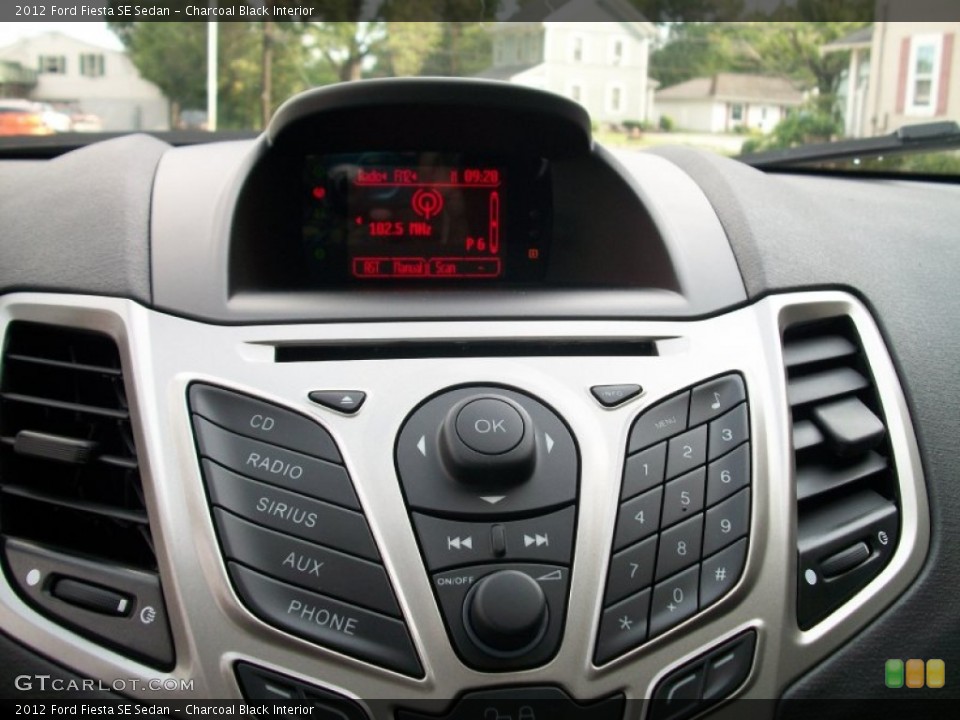 Charcoal Black Interior Controls for the 2012 Ford Fiesta SE Sedan #54001994