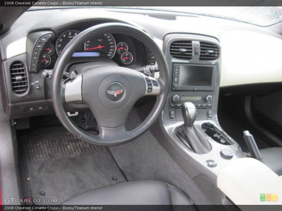 Ebony/Titanium Interior Photo for the 2008 Chevrolet Corvette Coupe #54004358
