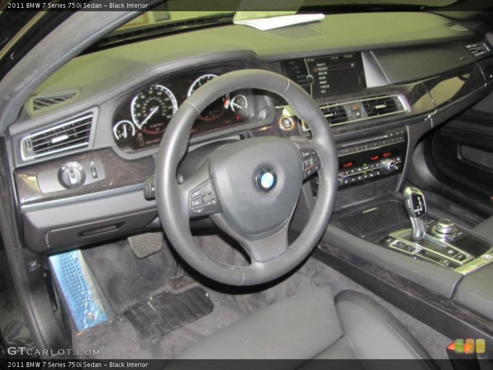 Black Interior Dashboard for the 2011 BMW 7 Series 750i Sedan #54007001
