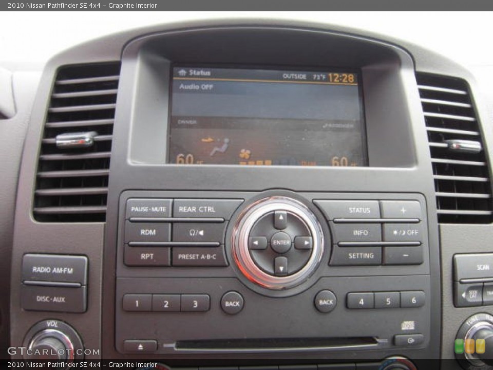 Graphite Interior Controls for the 2010 Nissan Pathfinder SE 4x4 #54007601