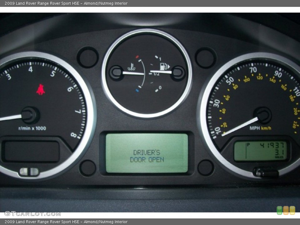 Almond/Nutmeg Interior Gauges for the 2009 Land Rover Range Rover Sport HSE #54008549