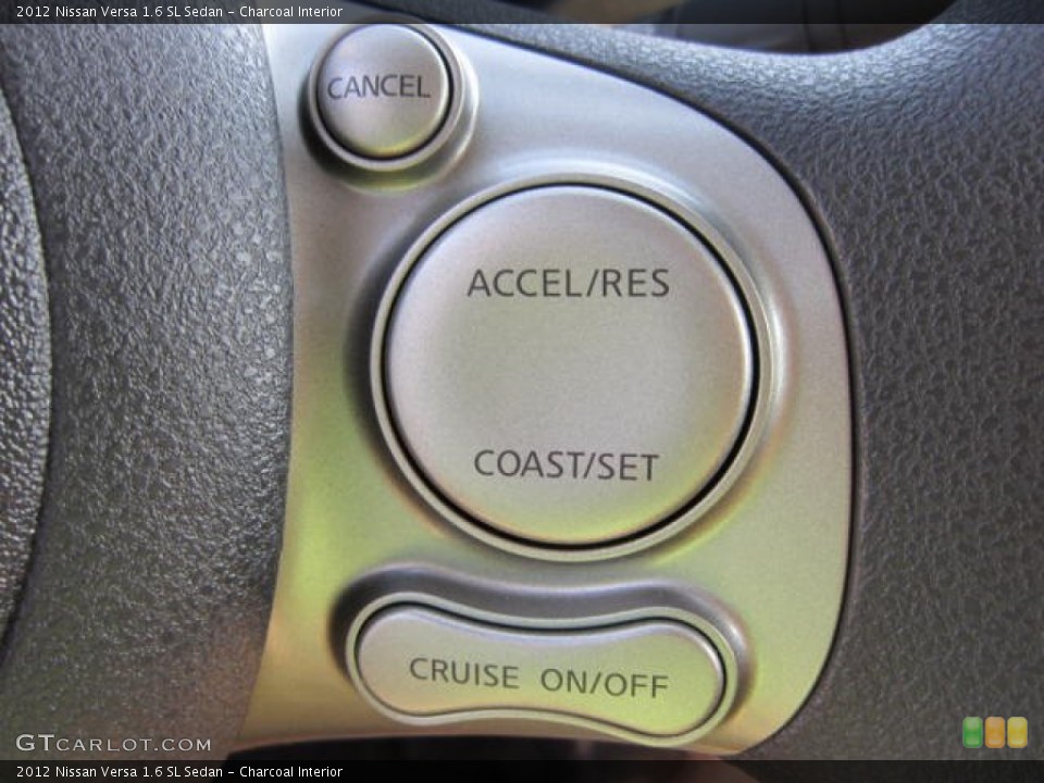 Charcoal Interior Controls for the 2012 Nissan Versa 1.6 SL Sedan #54009891