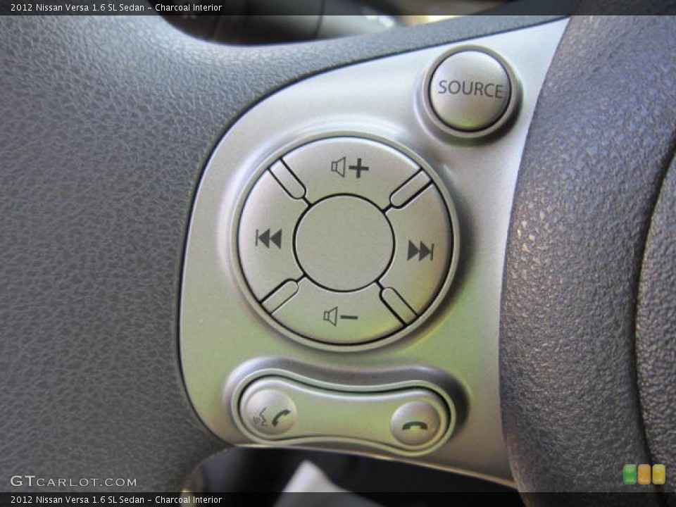 Charcoal Interior Controls for the 2012 Nissan Versa 1.6 SL Sedan #54009894