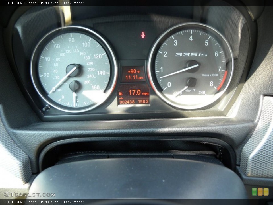 Black Interior Gauges for the 2011 BMW 3 Series 335is Coupe #54011113