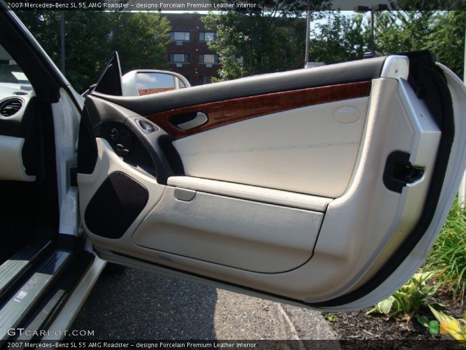 designo Porcelain Premium Leather Interior Door Panel for the 2007 Mercedes-Benz SL 55 AMG Roadster #54013694