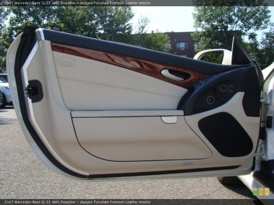 designo Porcelain Premium Leather Interior Door Panel for the 2007 Mercedes-Benz SL 55 AMG Roadster #54013749
