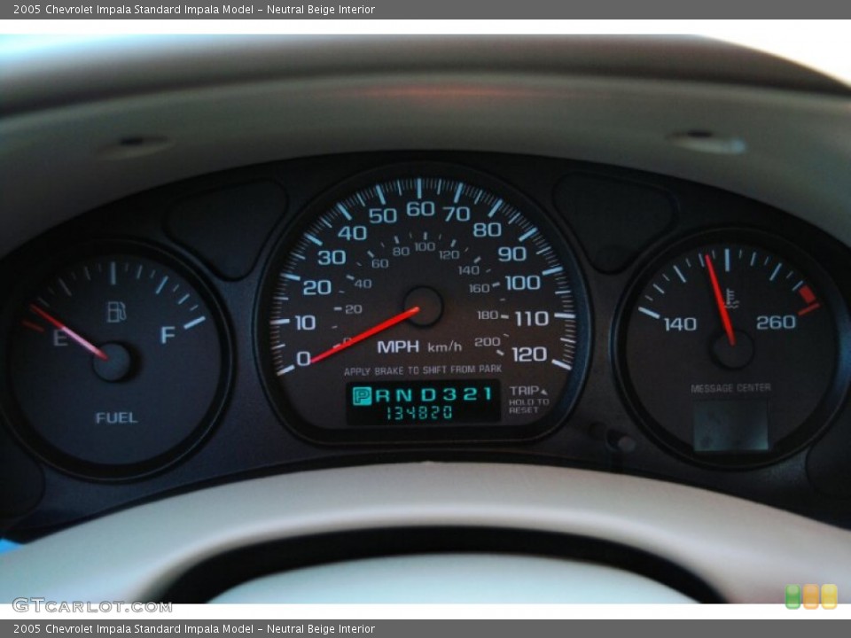 Neutral Beige Interior Gauges for the 2005 Chevrolet Impala  #54013812