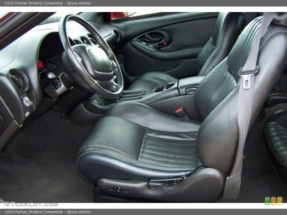 Ebony Interior Photo for the 2000 Pontiac Firebird Convertible #54015004
