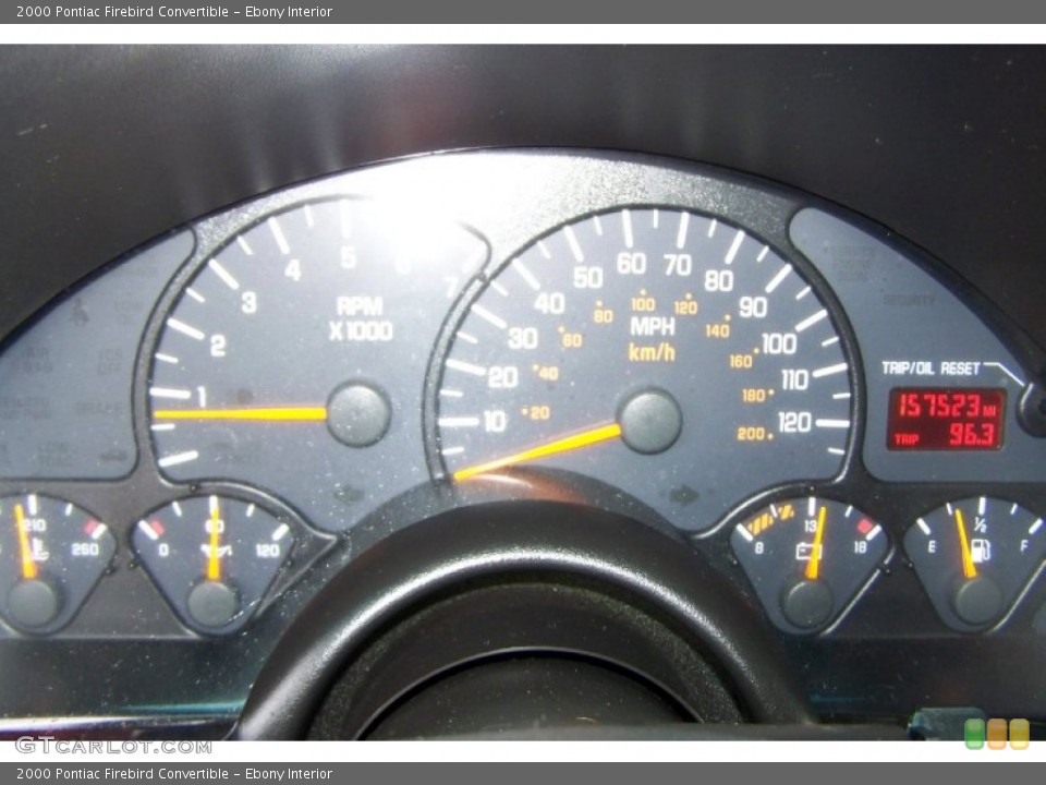 Ebony Interior Gauges for the 2000 Pontiac Firebird Convertible #54015045