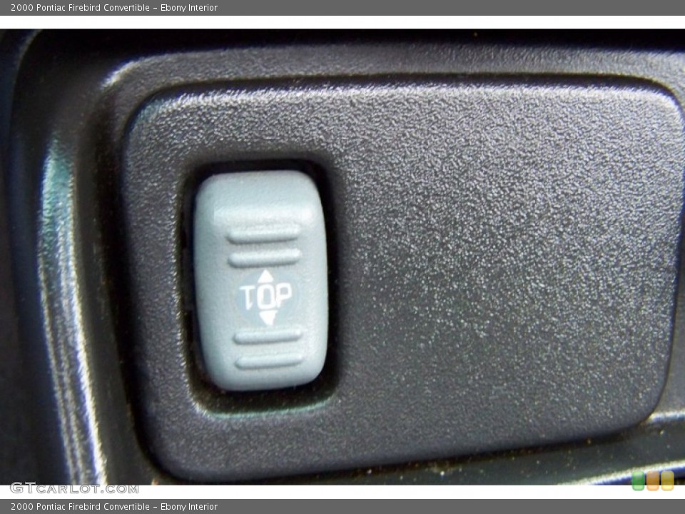 Ebony Interior Controls for the 2000 Pontiac Firebird Convertible #54015074