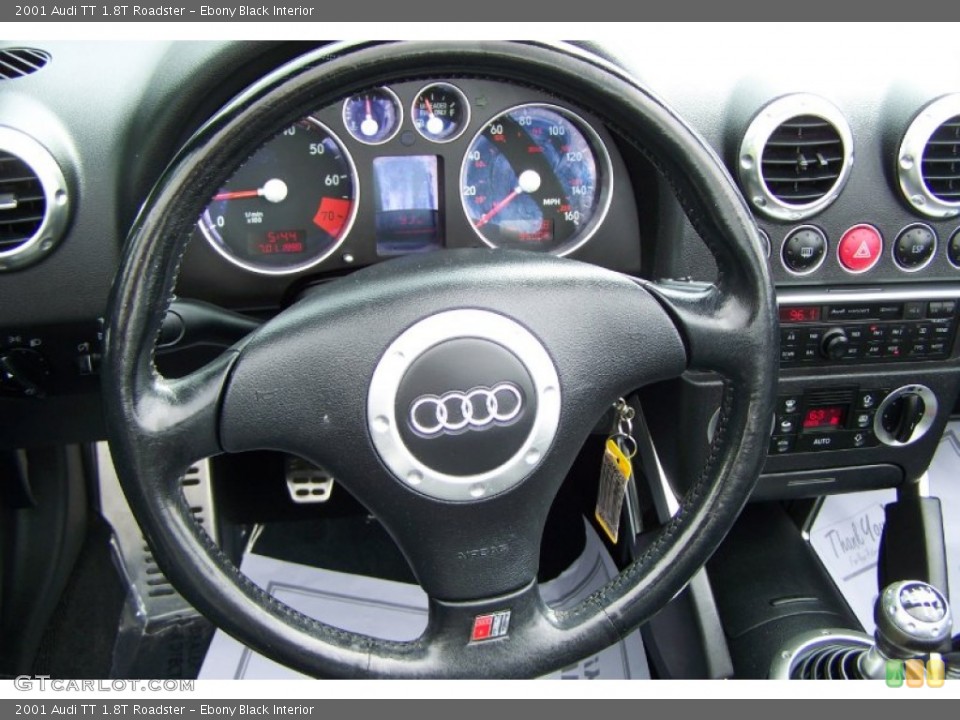 Ebony Black Interior Steering Wheel for the 2001 Audi TT 1.8T Roadster #54015981