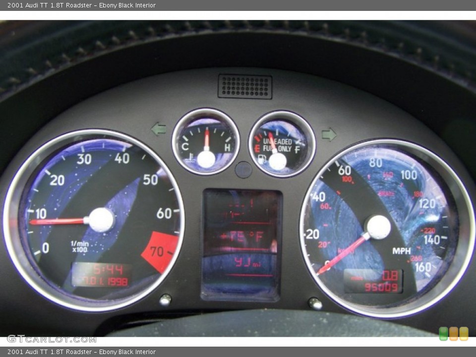 Ebony Black Interior Gauges for the 2001 Audi TT 1.8T Roadster #54016057