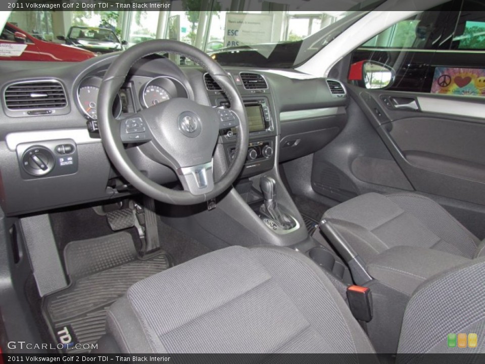 Titan Black Interior Photo for the 2011 Volkswagen Golf 2 Door TDI #54016800