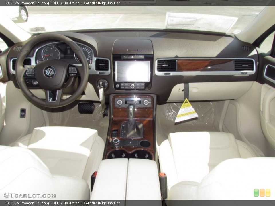 Cornsilk Beige Interior Dashboard for the 2012 Volkswagen Touareg TDI Lux 4XMotion #54020653
