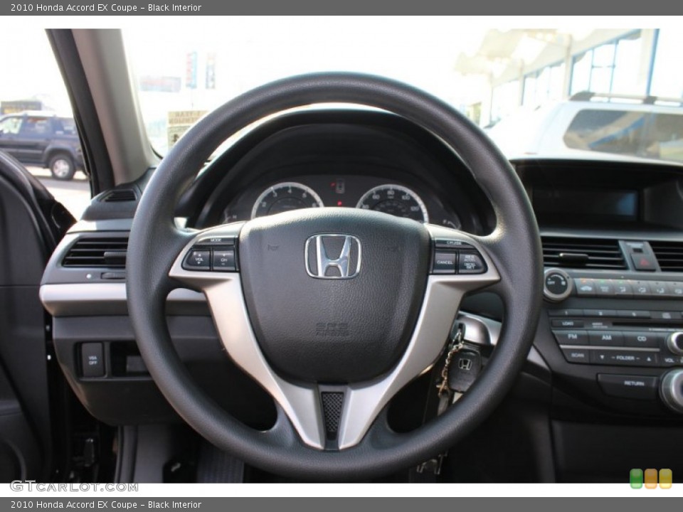 Black Interior Steering Wheel for the 2010 Honda Accord EX Coupe #54022062