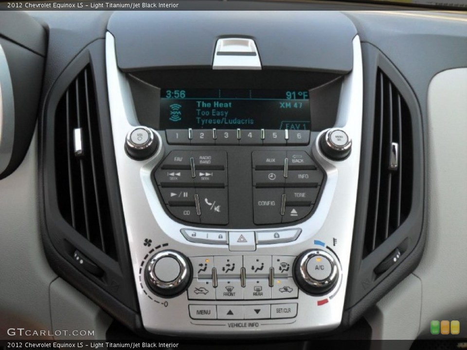 Light Titanium/Jet Black Interior Controls for the 2012 Chevrolet Equinox LS #54023314