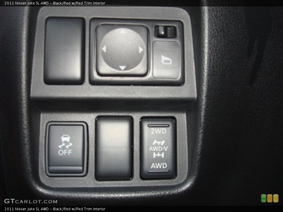 Black/Red w/Red Trim Interior Controls for the 2011 Nissan Juke SL AWD #54023738