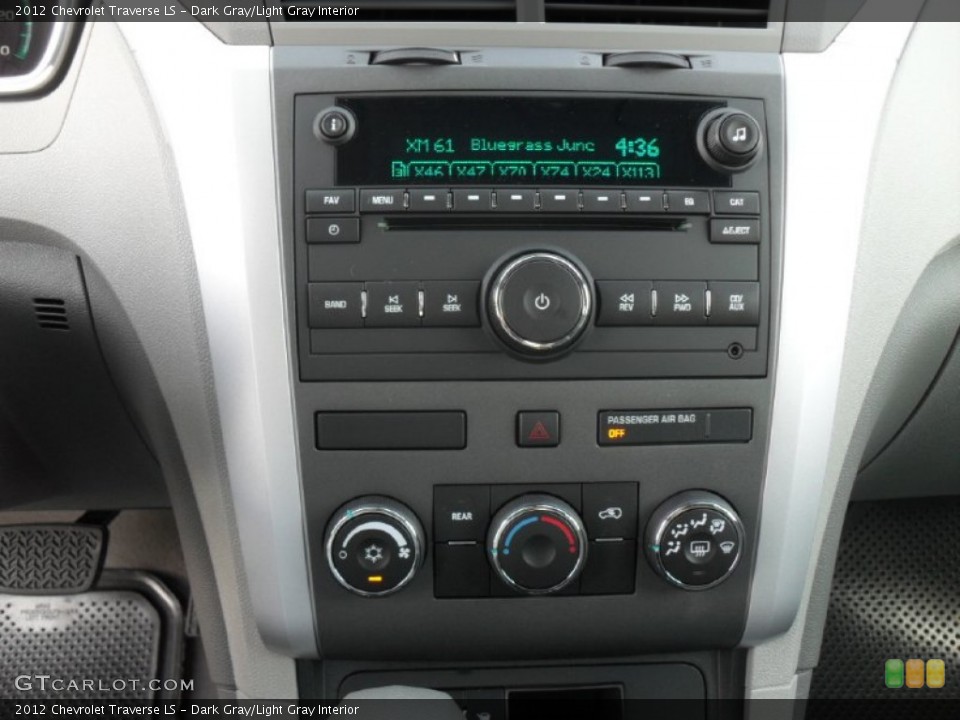 Dark Gray/Light Gray Interior Audio System for the 2012 Chevrolet Traverse LS #54023945