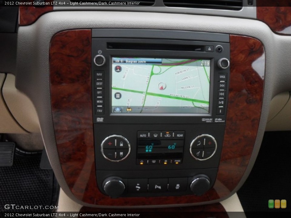 Light Cashmere/Dark Cashmere Interior Navigation for the 2012 Chevrolet Suburban LTZ 4x4 #54024178