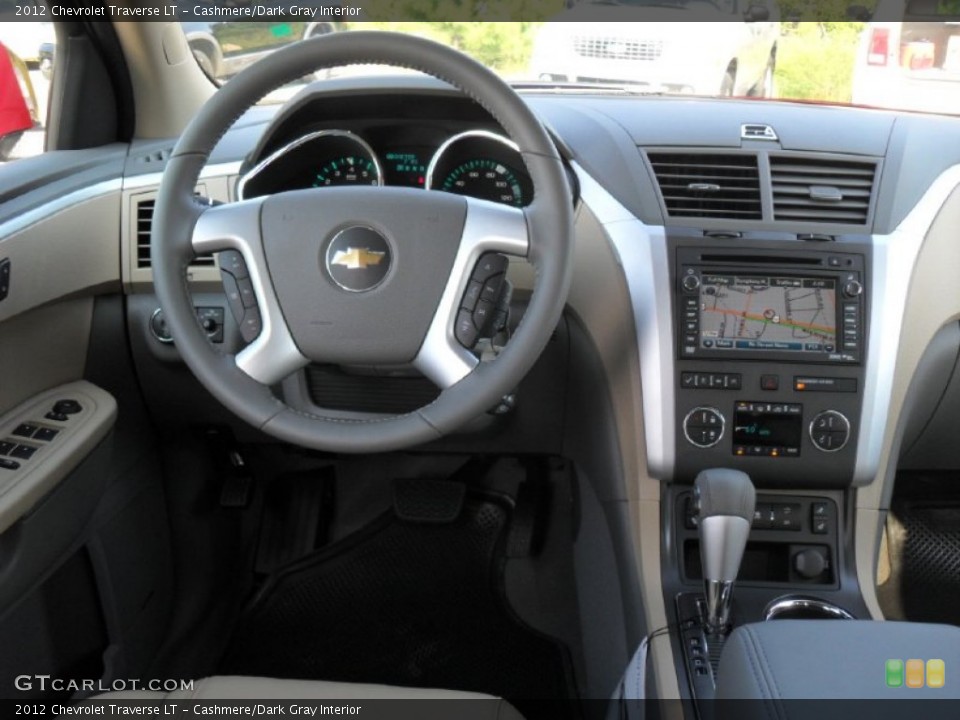 Cashmere/Dark Gray Interior Dashboard for the 2012 Chevrolet Traverse LT #54024469