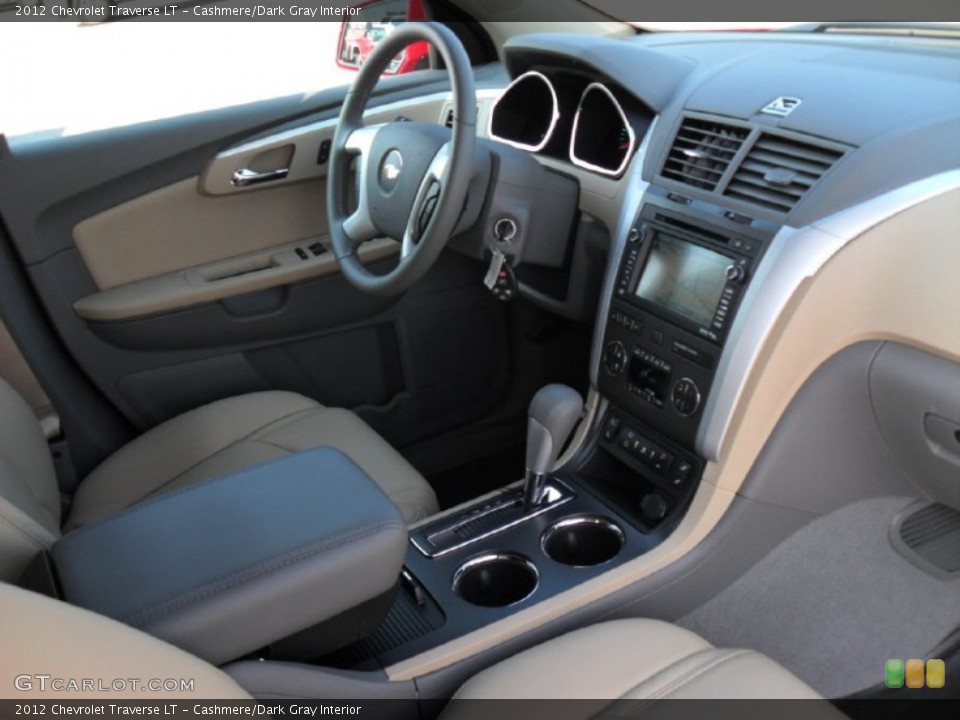 Cashmere/Dark Gray Interior Dashboard for the 2012 Chevrolet Traverse LT #54024526
