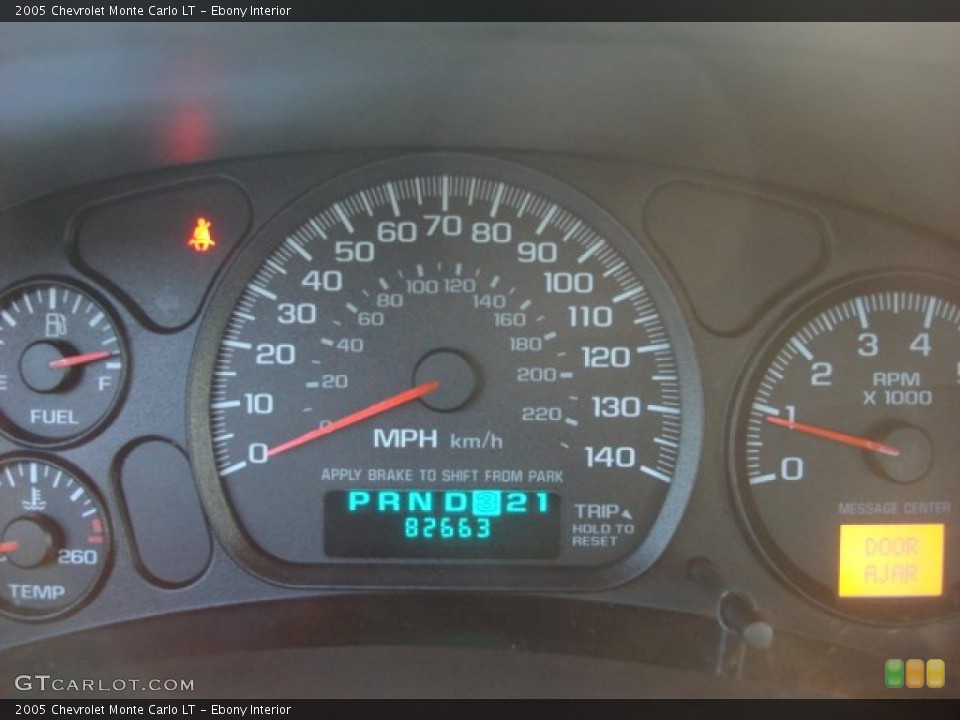 Ebony Interior Gauges for the 2005 Chevrolet Monte Carlo LT #54024796