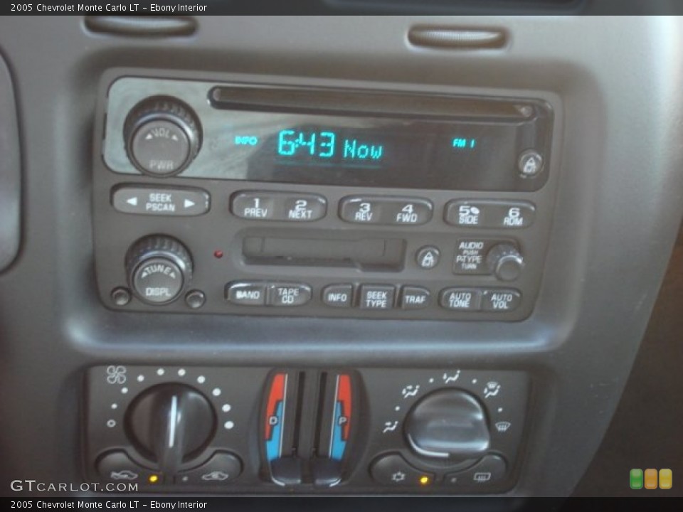 Ebony Interior Audio System for the 2005 Chevrolet Monte Carlo LT #54024805