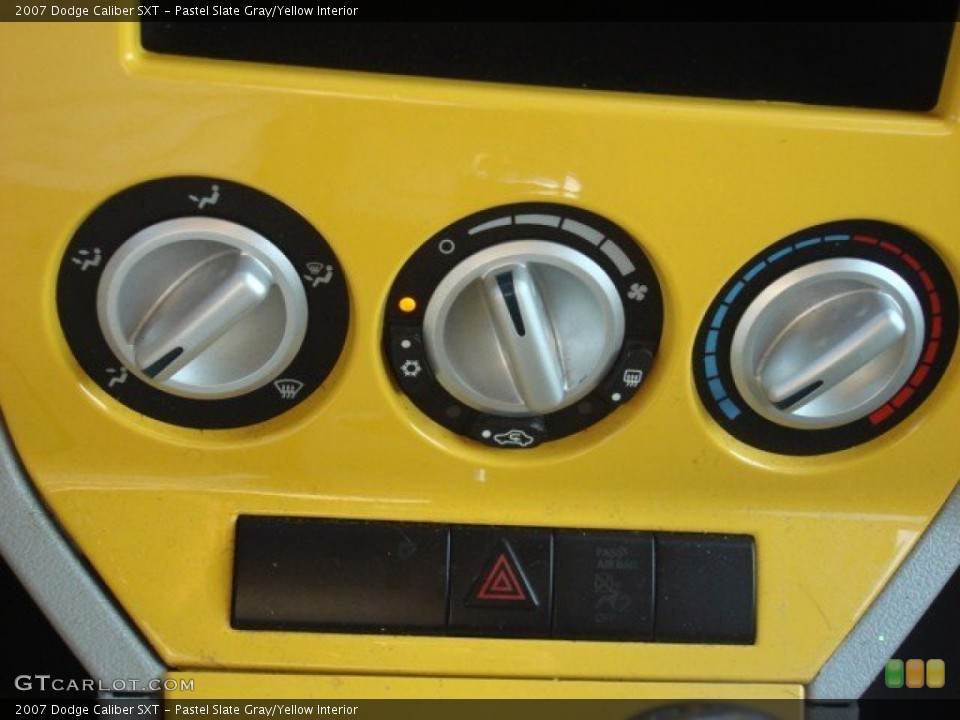 Pastel Slate Gray/Yellow Interior Controls for the 2007 Dodge Caliber SXT #54025168