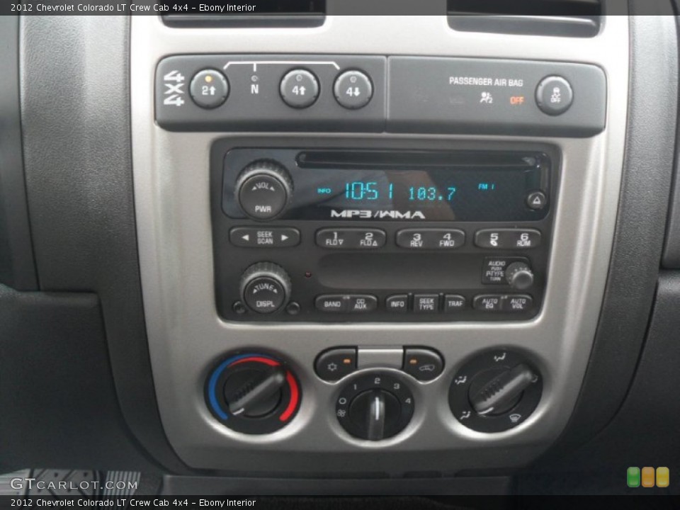 Ebony Interior Controls for the 2012 Chevrolet Colorado LT Crew Cab 4x4 #54025567