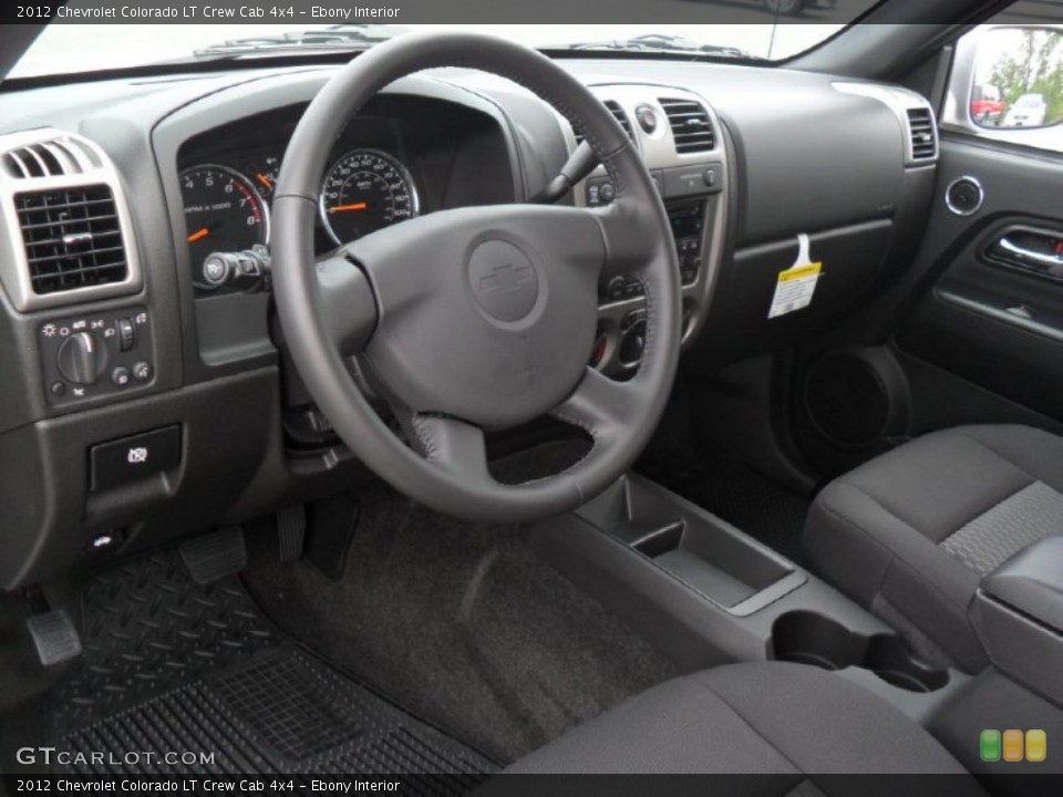 Ebony Interior Prime Interior for the 2012 Chevrolet Colorado LT Crew Cab 4x4 #54025702
