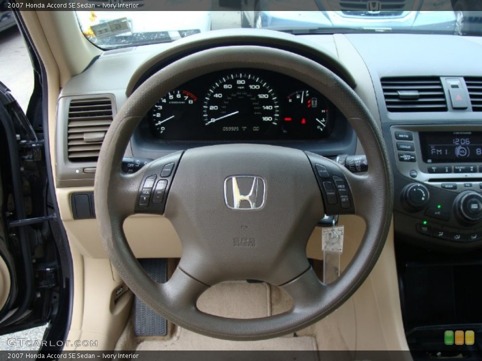 Ivory Interior Steering Wheel for the 2007 Honda Accord SE Sedan #54028281