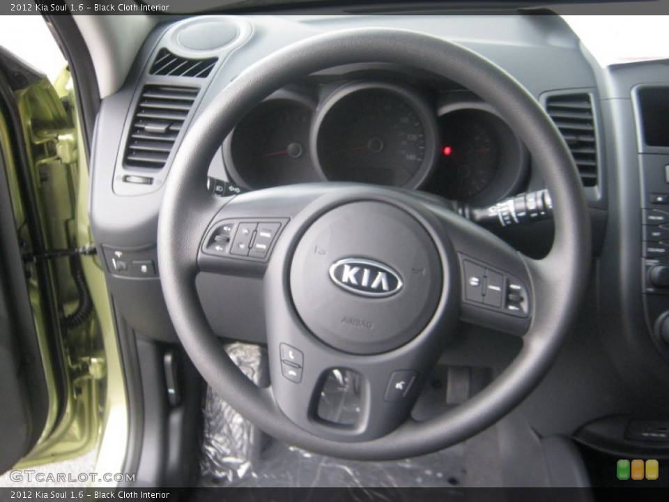 Black Cloth Interior Steering Wheel for the 2012 Kia Soul 1.6 #54028401