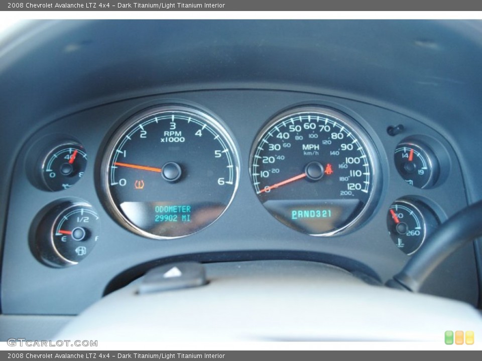 Dark Titanium/Light Titanium Interior Gauges for the 2008 Chevrolet Avalanche LTZ 4x4 #54029641