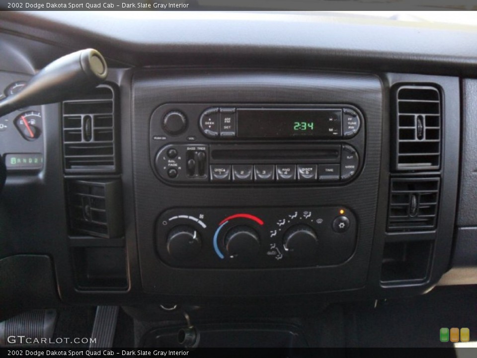 Dark Slate Gray Interior Controls for the 2002 Dodge Dakota Sport Quad Cab #54031856