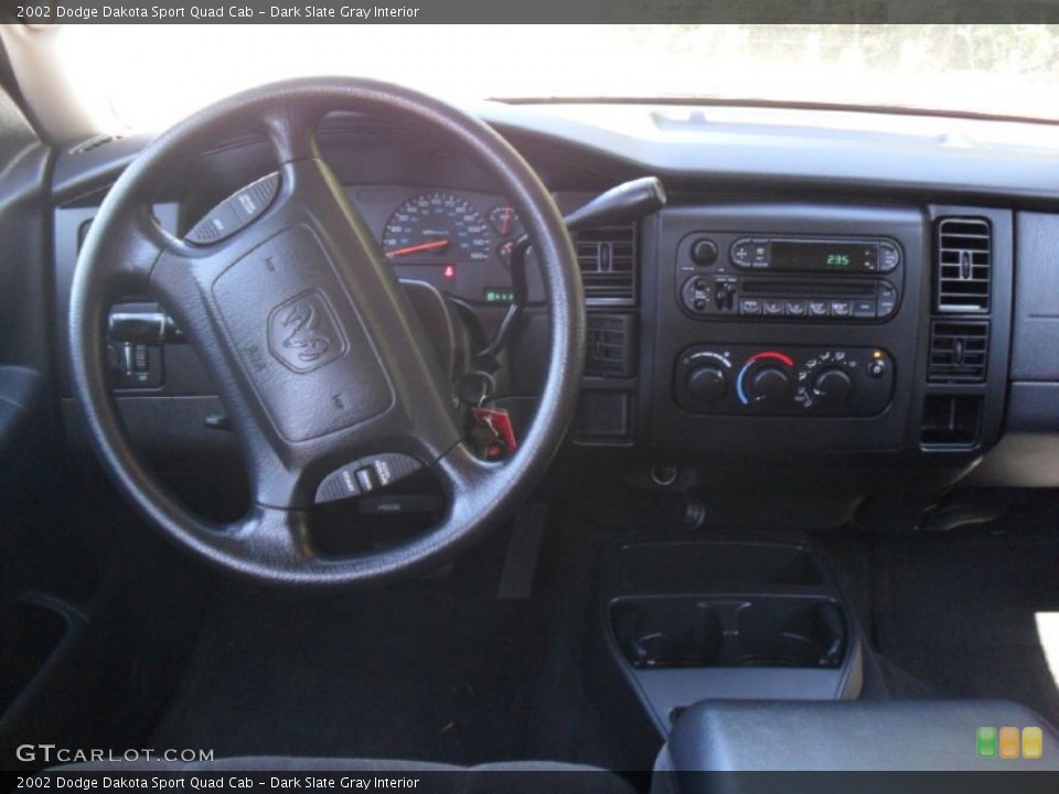 Dark Slate Gray Interior Dashboard for the 2002 Dodge Dakota Sport Quad Cab #54031874