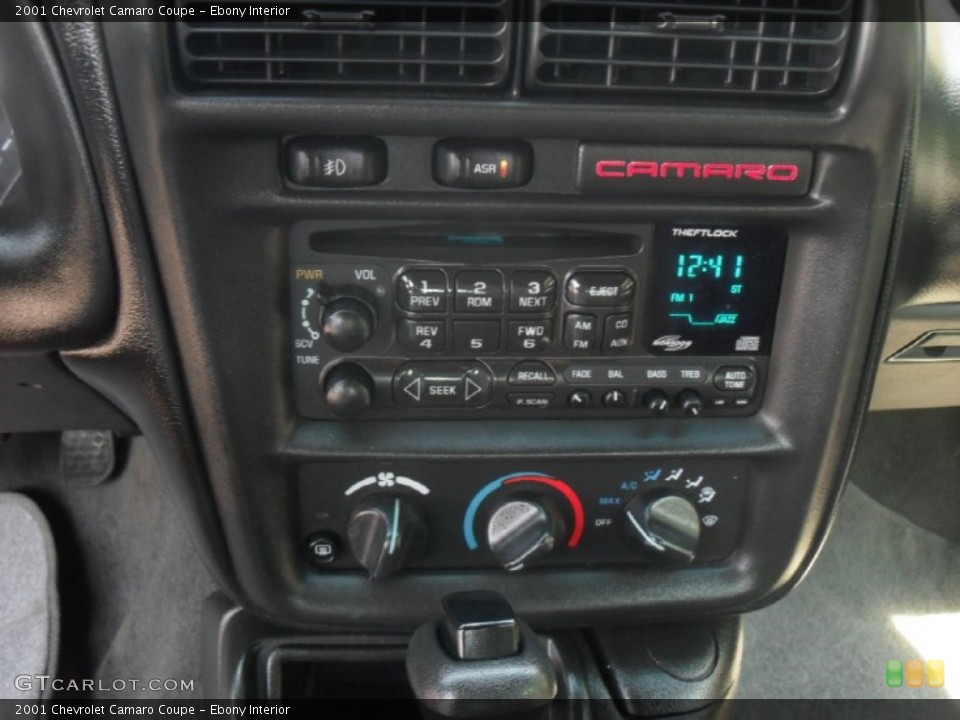 Ebony Interior Controls for the 2001 Chevrolet Camaro Coupe #54032303