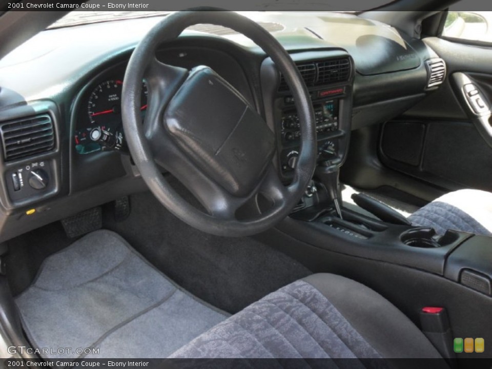 Ebony Interior Prime Interior for the 2001 Chevrolet Camaro Coupe #54032411