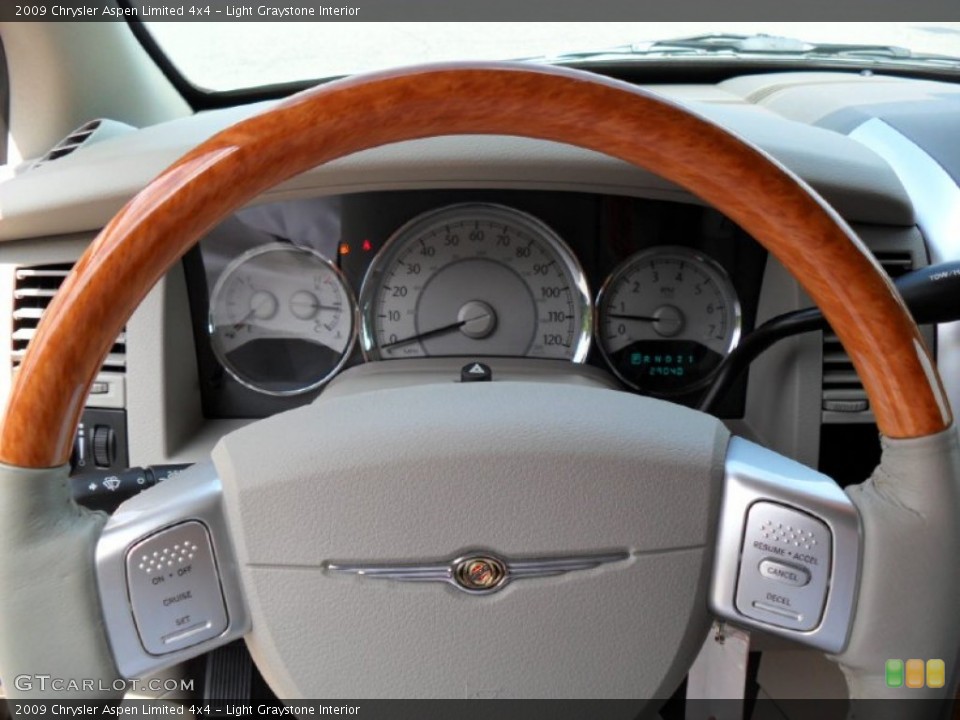 Light Graystone Interior Steering Wheel for the 2009 Chrysler Aspen Limited 4x4 #54033245