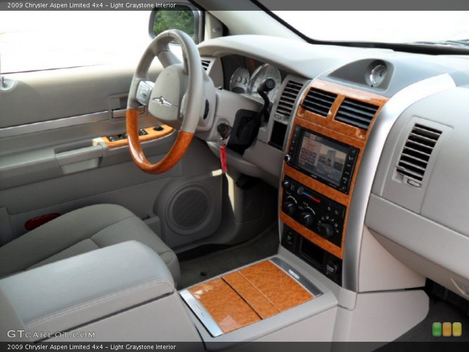 Light Graystone Interior Dashboard for the 2009 Chrysler Aspen Limited 4x4 #54033335