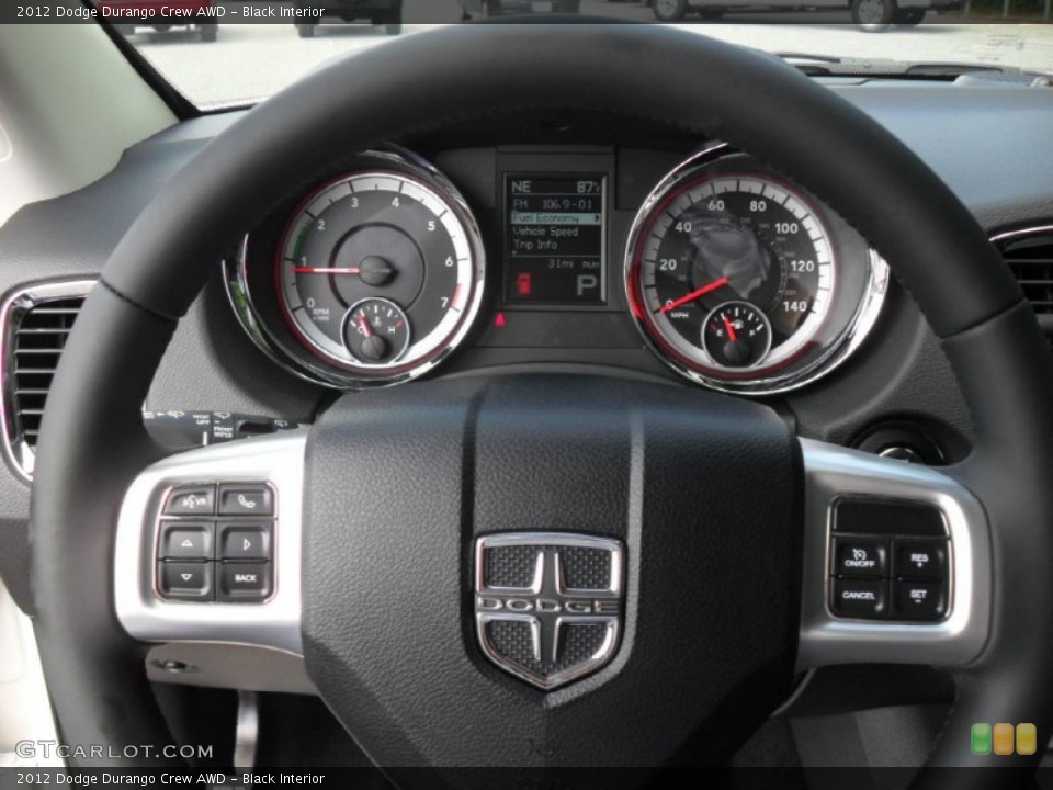 Black Interior Steering Wheel for the 2012 Dodge Durango Crew AWD #54034037