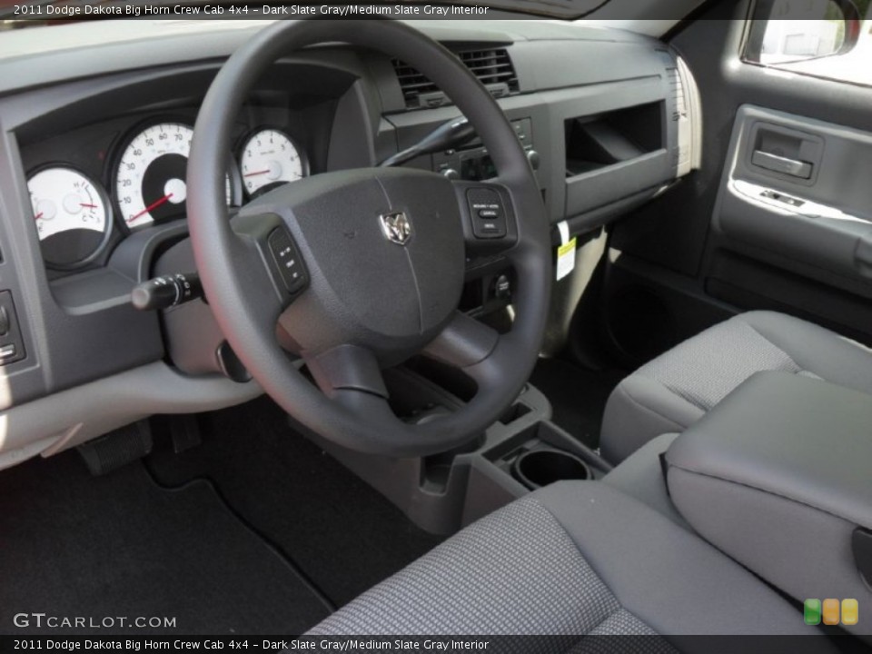 Dark Slate Gray/Medium Slate Gray Interior Photo for the 2011 Dodge Dakota Big Horn Crew Cab 4x4 #54034616